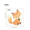Axyaa Fox Friend Clouds Wall Decal Watercolor Vinyl Nursery Print Kids Room Decor