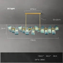 Axyaa Blue Flower Chandelier: LED Modern Home Decor Hanging Lamp for Luxury Living Room
