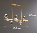 Axyaa Crystal Chandelier Pendant Light for Living Room, Dining Room, and Ceiling - Indoor Luxury Lighting