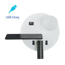 Axyaa LED Reading Wall Light with USB Charging, Wireless Sconce, Switch Bedside Lamp