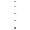 Axyaa Golden Hourglass Floor Pendant Lamp for Living Room, Bedroom - Minimalist Atmosphere