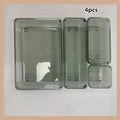 Axyaa Transparent Drawer Storage Box: Kitchen Tableware Cosmetics Organizer