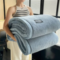 Axyaa Fluffy Fleece Half Sides Blanket for Warmth, Sofa Throws, Napping, & Shawl