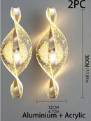 Axyaa Modern Acrylic Gold/Black LED Wall Sconce for Home Decor & Interior Lighting.