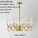Axyaa Luxe Bar Dining Room Chandelier - High-End Crystal Light