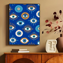 Evil Eyes Abstract Art Canvas Dcor Prints by Axyaa