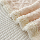 Axyaa Diamond Striped Plush Fleece Sofa Throw Blanket for Warmth & Comfort