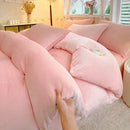 Axyaa Milk Velvet High Gram Duvet Cover - Thick & Warm Large Double Bedding