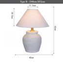 Axyaa Japanese Ceramic LED Floor Lamp with Fabric Lampshade for Home Decor