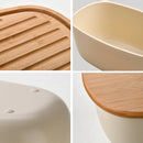 Axyaa Bamboo-Covered Bread Storage Box: Fresh Kitchen Storage Solution