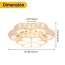 Axyaa Flower Gold Crystal Ceiling Chandelier for Kitchen, Aisle, Stairs - Modern Luminaires