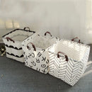 Axyaa Cartoon Print Laundry Basket: Large Capacity Cotton Linen Toy Hamper & Organizer