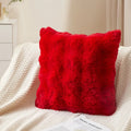 Axyaa Bubble Rabbit Fleece Pillowcase: Cozy Solid-Color Plush Cushion Cover for Autumn/Winter