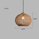 Axyaa Bamboo Rattan Chandelier Pendant Lights LED