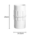 Geometric Resin Vase for Artificial Flowers by Axyaa: Modern Table Decoration