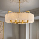 Axyaa Copper Marble Ceiling Chandeliers - Modern LED Pendant Light