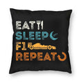 Axyaa F1 Print Zip Pillowcase for Car Decor - Polyester Cushion Cover