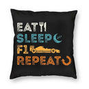 Axyaa F1 Print Zip Pillowcase for Car Decor - Polyester Cushion Cover