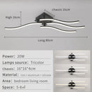 Axyaa Rotatable LED Ceiling Light Tricolor Dimmable Modern Chandelier Gray