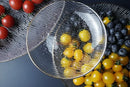 Axyaa Round Handmade Gold Border Glass Fruit Plate