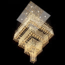 Axyaa Crystal Chandelier Stair Pendant Living Room Lighting