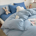 Axyaa Solid Color 4-Piece Bedding Set for Double Bed