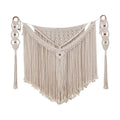 Axyaa Boho Nordic Wall Tapestry with Fringe - Handwoven Bohemian Home Decor
