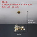 Axyaa Glass Bubble LED Chandelier, Modern Home Decor Lighting
