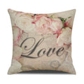 Axyaa Pastoral Floral Cushion Cover: Elegant Linen Home Decor for Sofa, Square Flower Pillow