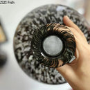 Axyaa Leopard Texture Glass Vase Modern Floral Arrangement Room Decor