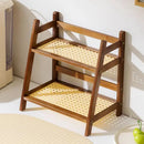 Axyaa Bamboo Kitchen Spice Caddy Shelf Organizer & Display Rack for Coffee Bar Counter
