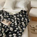 Axyaa Retro Jacquard Cashmere Blended Sofa Nap Blanket, Multifunctional & Thick Lambskin Blanket