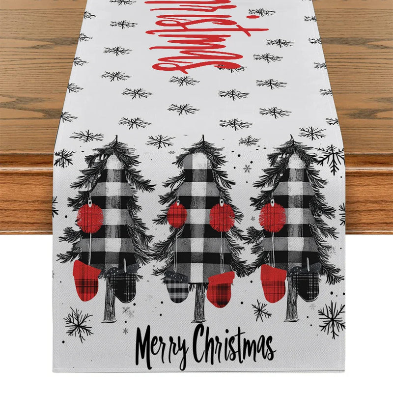 Fir Snow Glove Table Runner Set by Axyaa Home