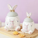Axya Bunny Ceramic Storage Jar Large-Capacity Tea & Food Container Kitchen Organizer