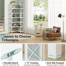 Axyaa Industrial 7-Tier Corner Bookcase for Stylish Storage and Display