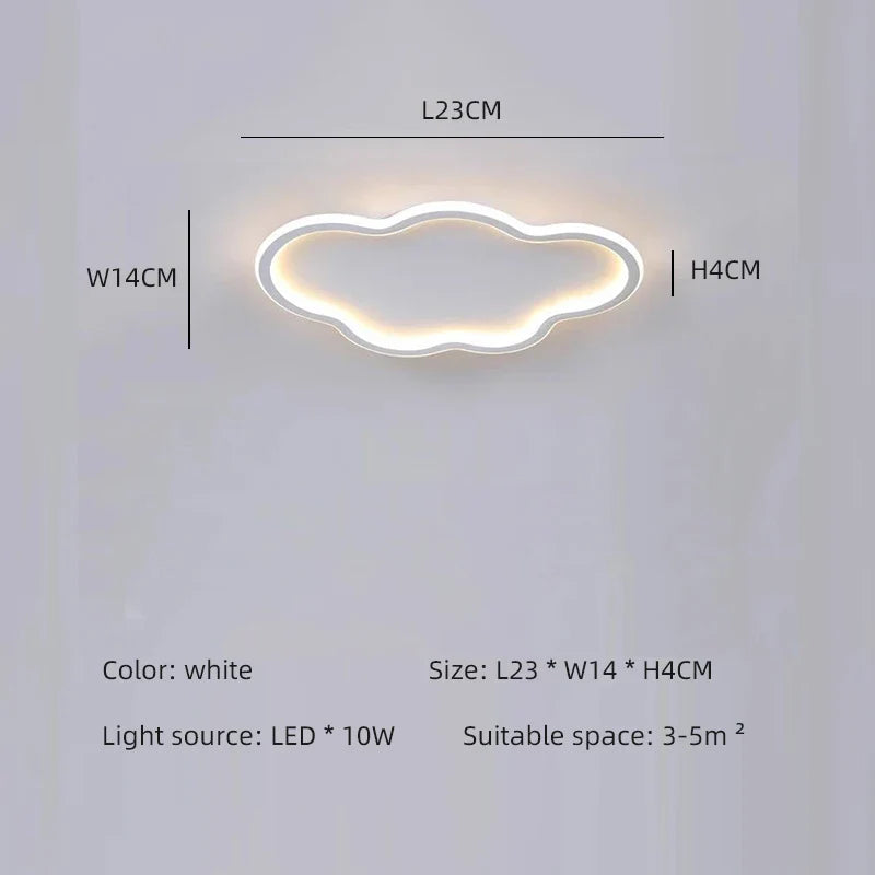 Axyaa Cloud LED Ceiling Light for Children's Room with Ultra-Thin Design