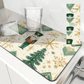 Axyaa Christmas Nutcracker Drying Mat for Kitchen and Bathroom