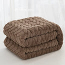 Axyaa High-Gram Jacquard Tafu Fleece Multi-Functional Blanket