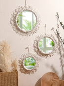 Handwoven Macrame Mirror Wall Hanging by Axyaa - Boho Nordic Decor for Home & Living Spaces