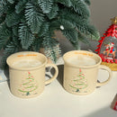 Axyaa 2024 Christmas Tree Ceramic Mug 10oz Couple Cup Water Cup Gift Cup