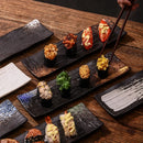 Axyaa 11 inch Ceramic Sushi Plate Saury Barbecue Sashimi Plate Square Tableware