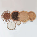 Axyaa Seaweed Woven Hanging Plate: Creative Home Decor and Porch Wall Art