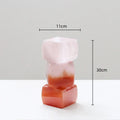 Axyaa Gradient Square Glass Vase Flowerpot Home Decor Accessory