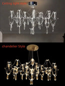 Axyaa Luxury Crystal Chandelier for Home Decor - Modern Chrome Plating
