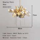 Nordic Glass Pendant Light for Designer Living Room, Bedroom Ceiling - Axyaa Brand