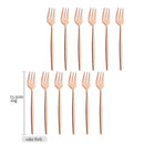 Axyaa Rose Gold Stainless Steel Cutlery Set - 12 Pieces