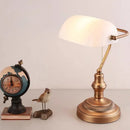 Axyaa Glass Desk Lamp Retro Design LED Pull Switch Home Office Bedroom Decor