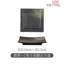 Axyaa Ceramic Square Plate Set for BBQ, Snacks, Sushi & Desserts