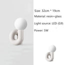 Axyaa Nordic Resin LED Table Lamp with Glass Ball Design for Home and Hotel Decor