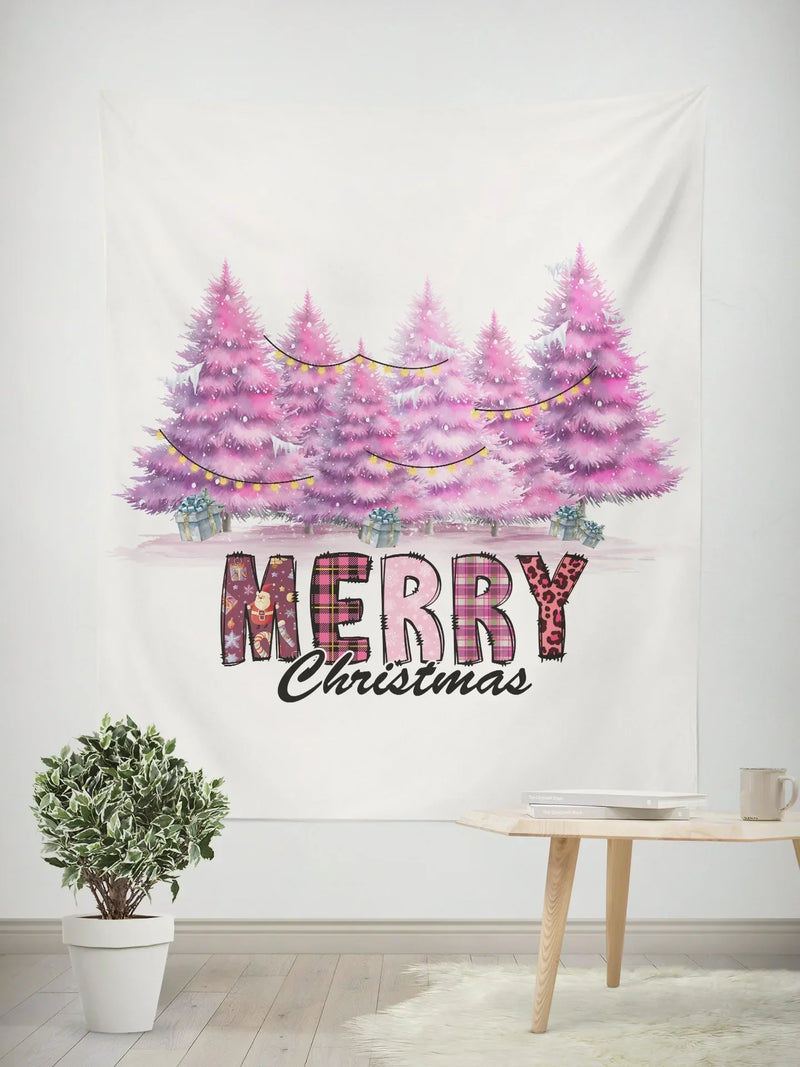 Axyaa Christmas Party Dwarf Tree Tapestry Background for Home Decor